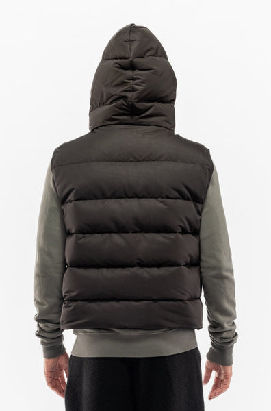 【SATIIIZ】Redon Nylon Hooded Vest Sealed Vest