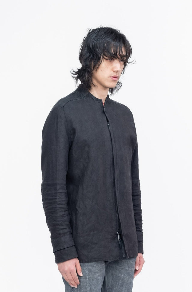 shirt z. p. - black heavy linen
