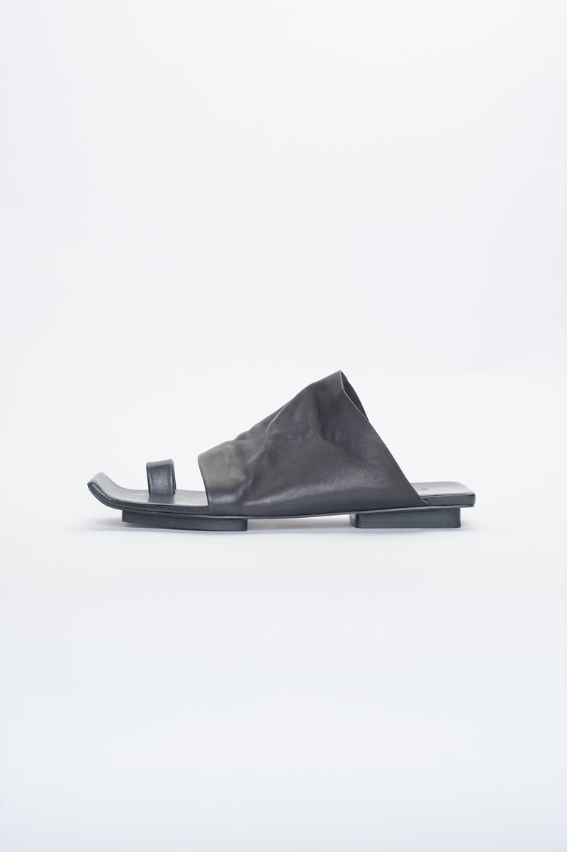 Black Square Slippers