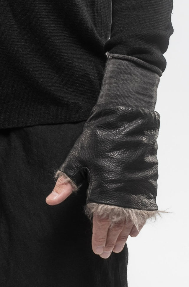 Black Open Finger Glove