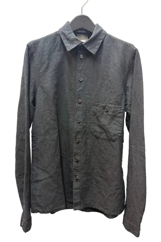 TO14-M Black Linen Shirt