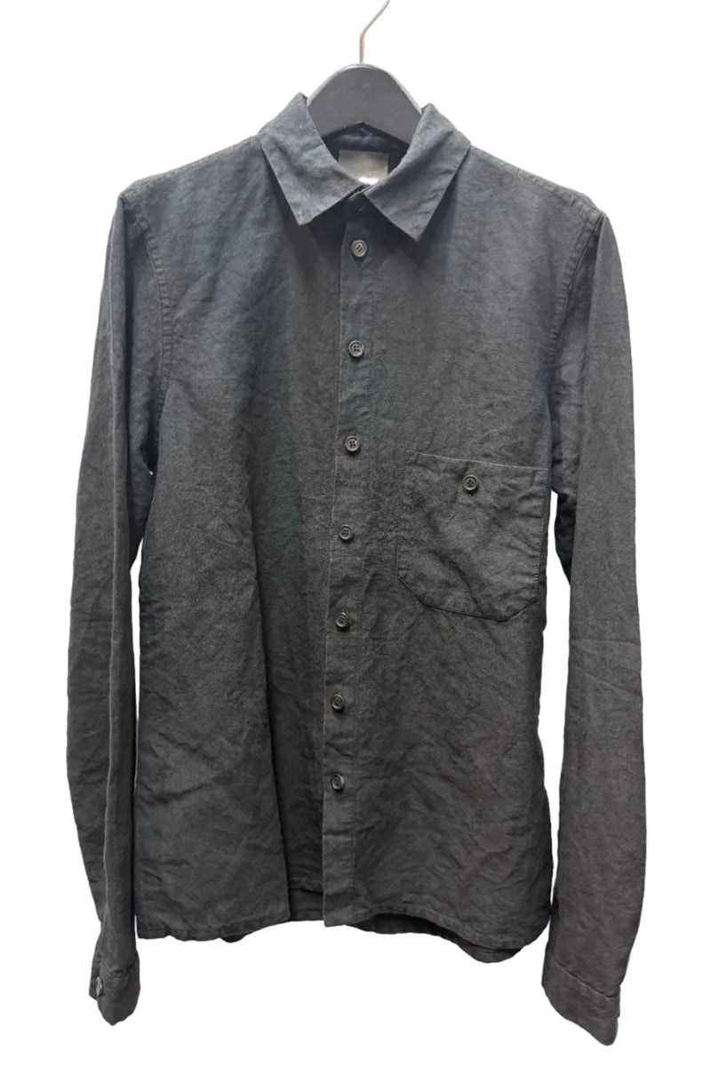 TO14-M Black Linen Shirt