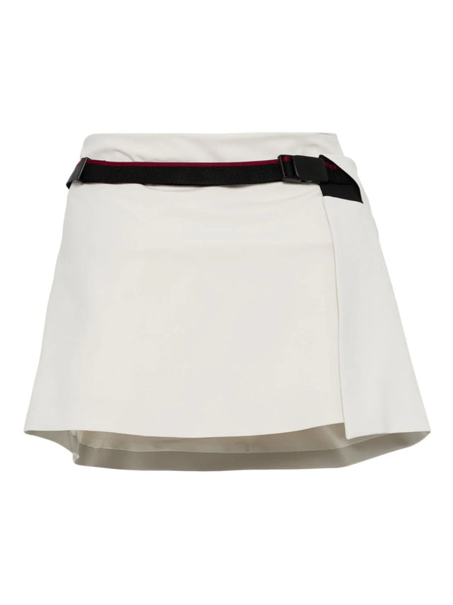 CINCHED WRAP SKIRT IVORY