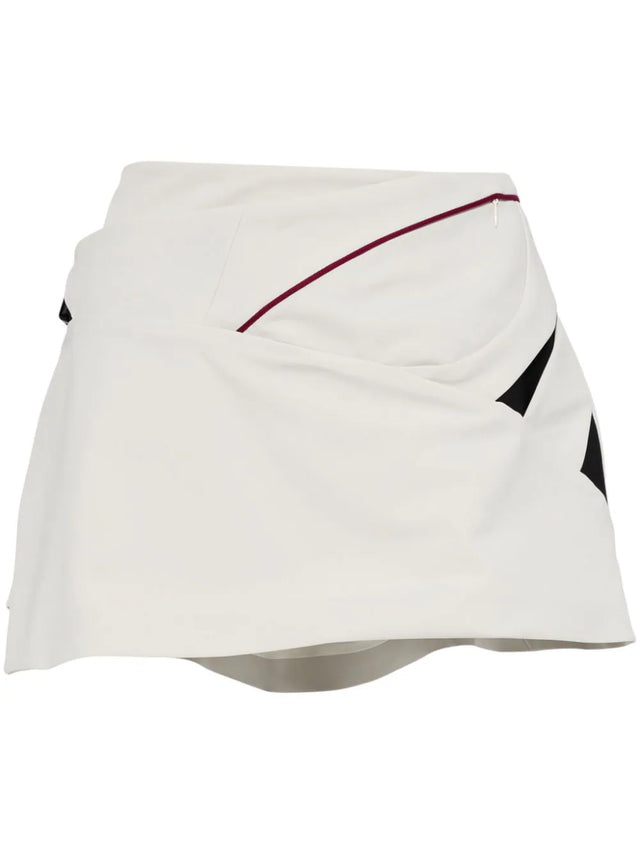 CINCHED WRAP SKIRT IVORY