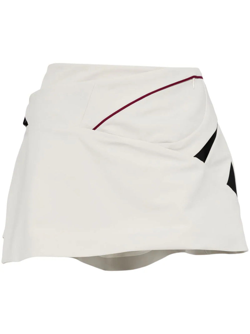 CINCHED WRAP SKIRT IVORY