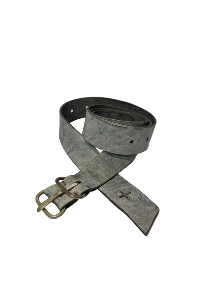 Thick Double Oval Buckle Belt