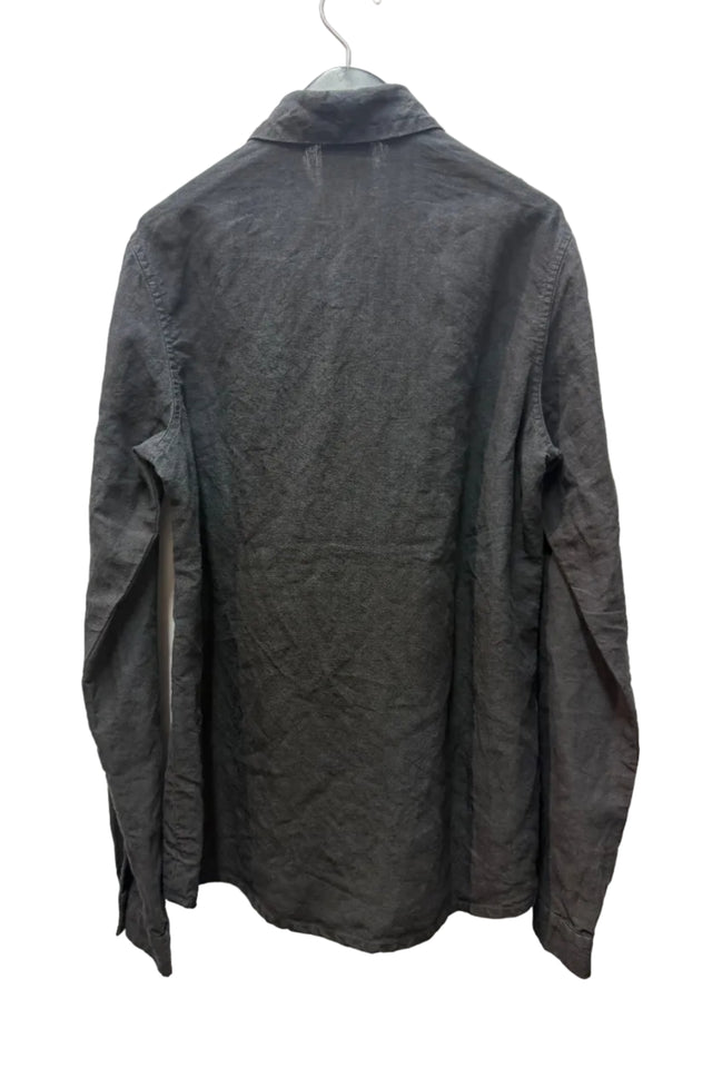 TO14-M Black Linen Shirt