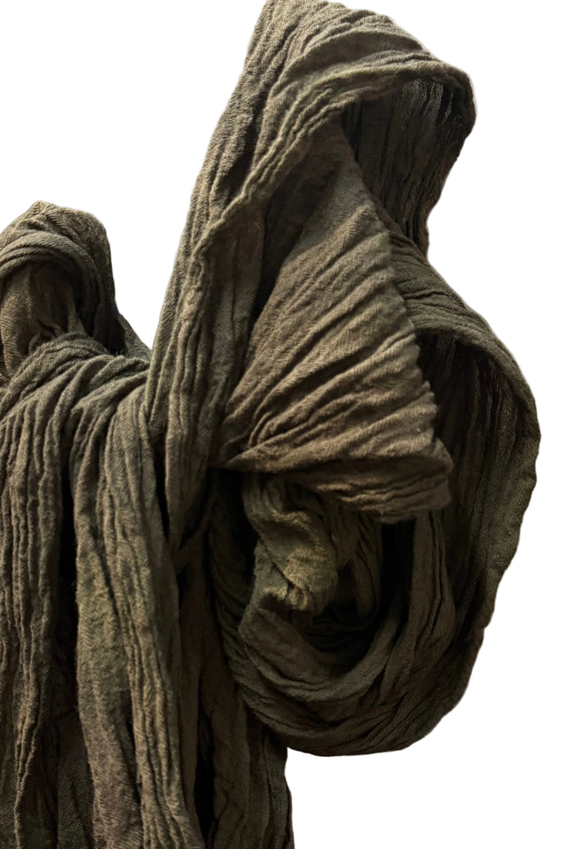 Moss Plain Wool Scarf