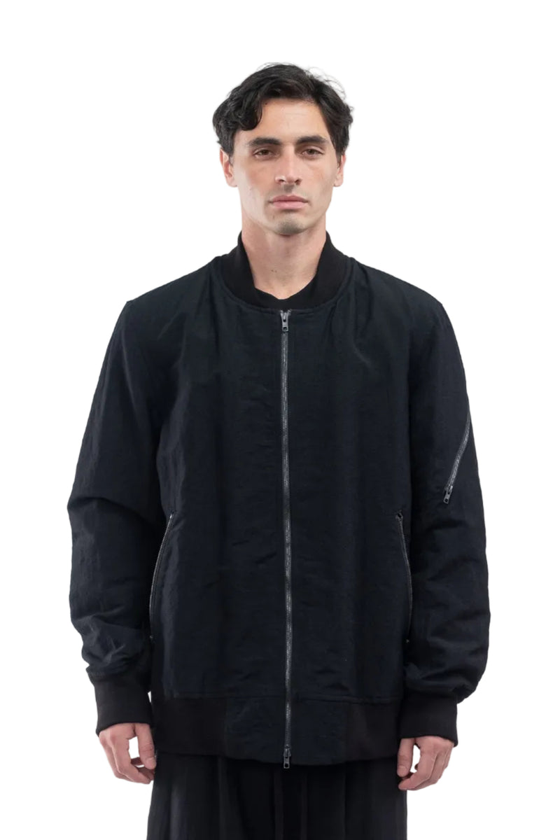 Linen Bomber Jacket