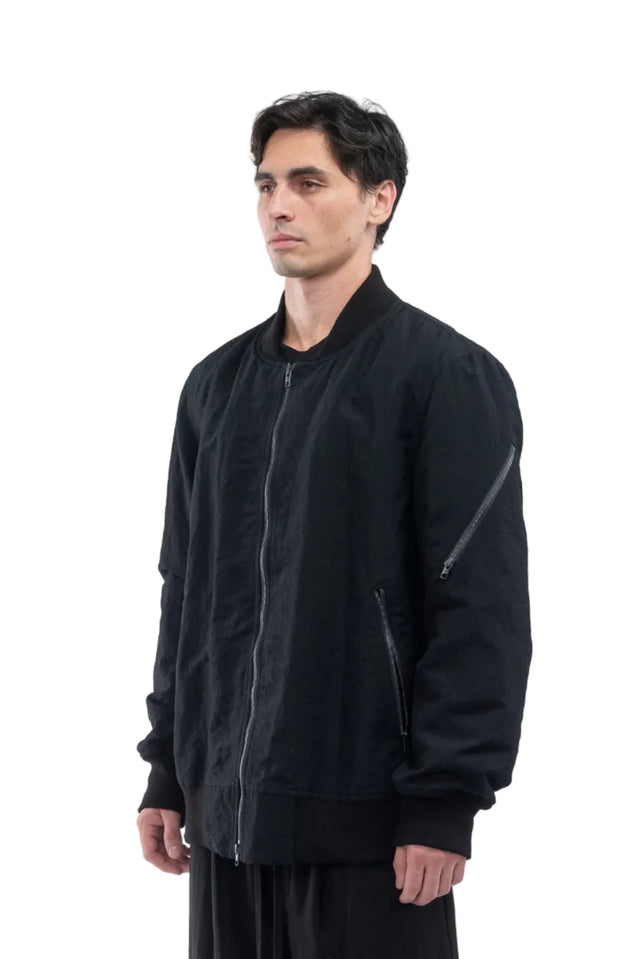 Linen Bomber Jacket