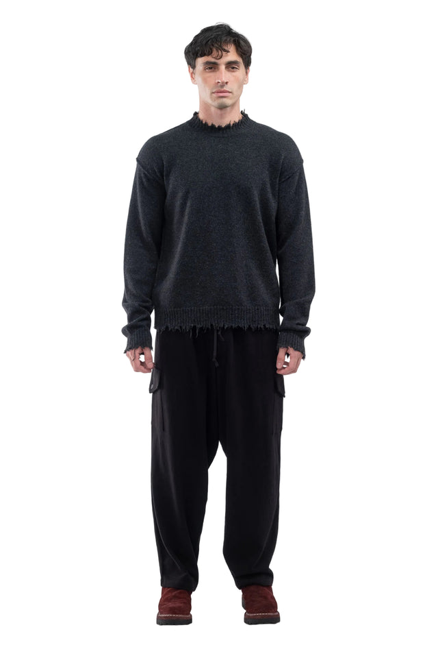 Distressed Look Crewneck
