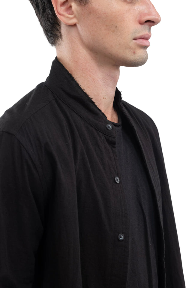 Cut Off Collar Shirt