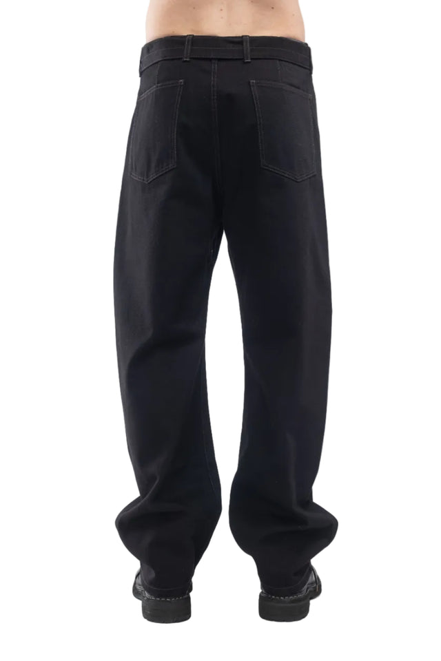 Twisted Belted Pant Black