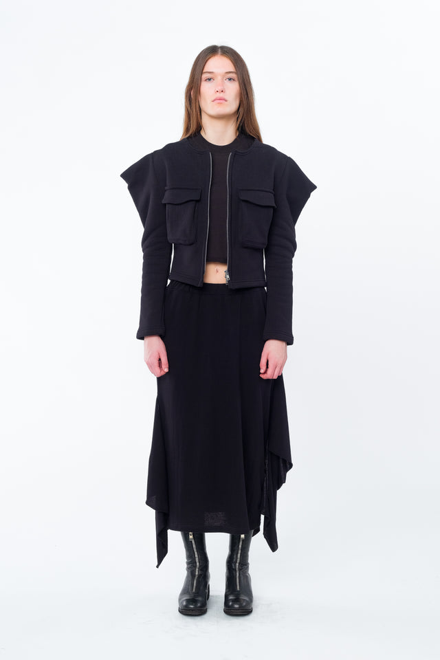 Draped Gauze Skirt