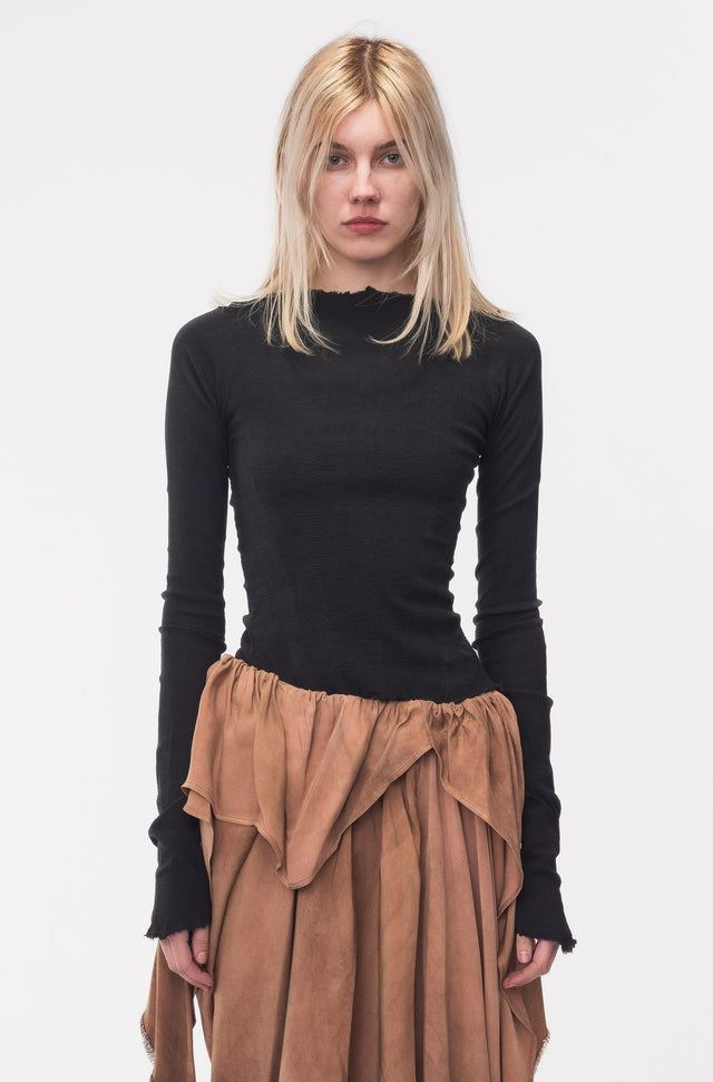 Noir Boat Neck Top