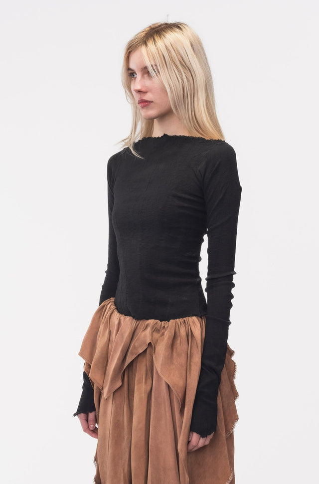 Noir Boat Neck Top