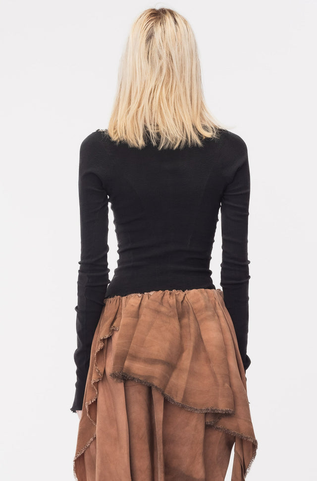 Noir Boat Neck Top