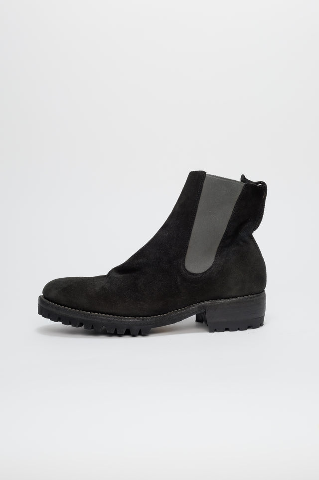 96V Calf Reverse Boots In Black