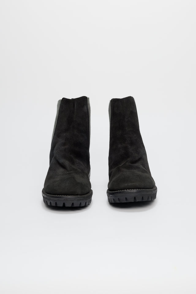 96V Calf Reverse Boots In Black