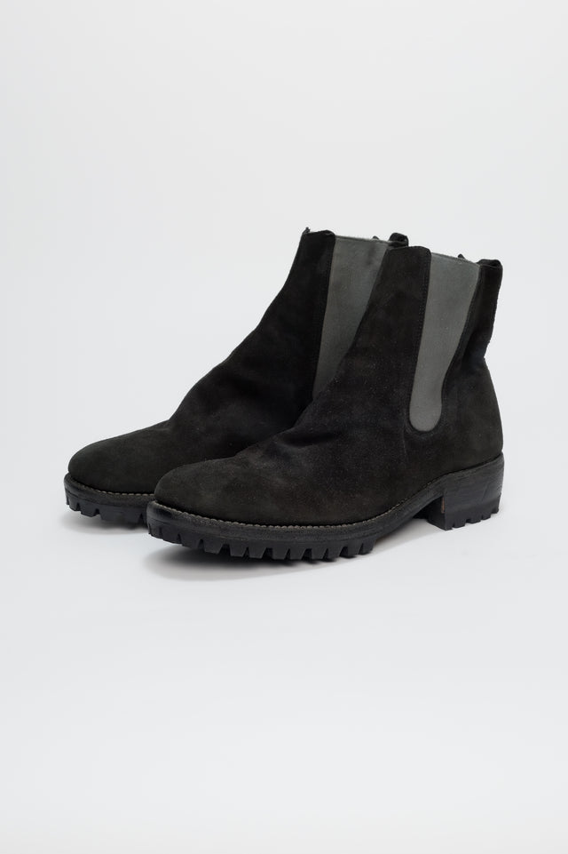 96V Calf Reverse Boots In Black