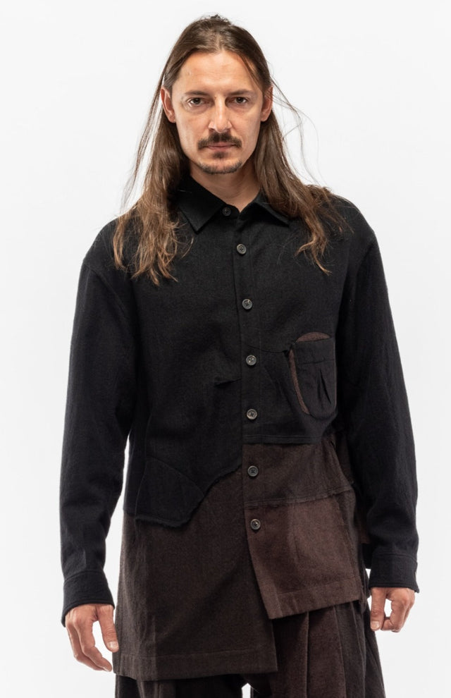 Deconstructed Wool Shirt