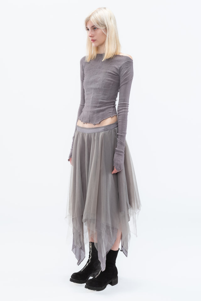 Dusty Grey Tulle Skirt