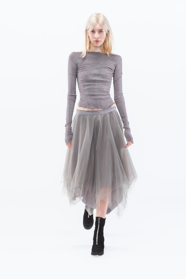 Dusty Grey Tulle Skirt