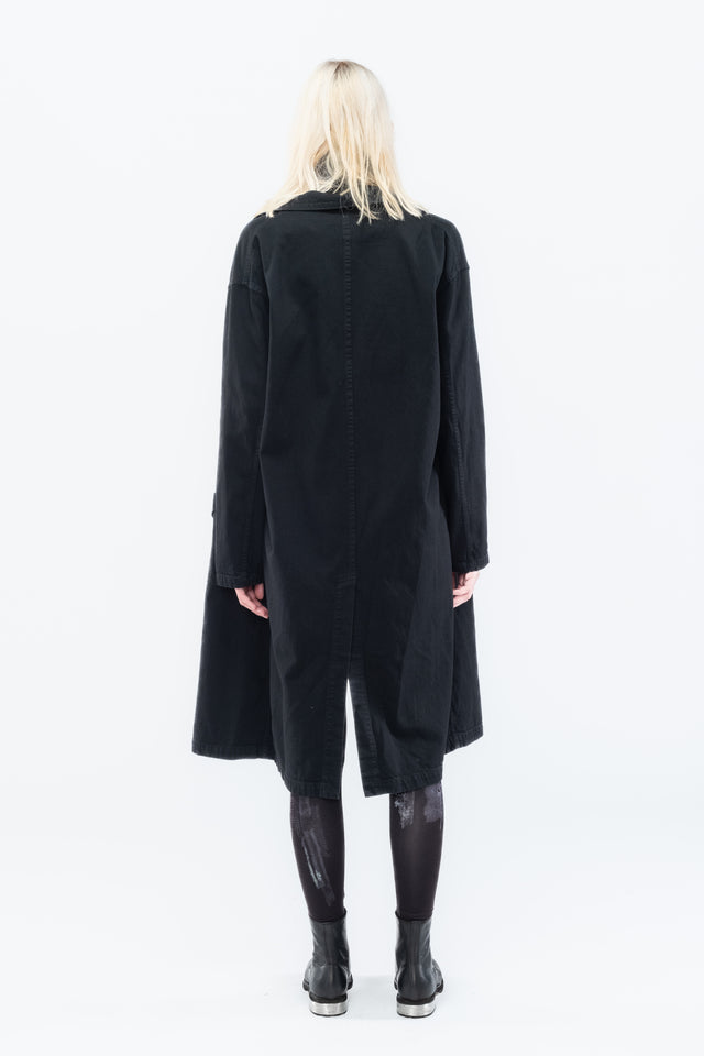 Slit Left Collar Coat