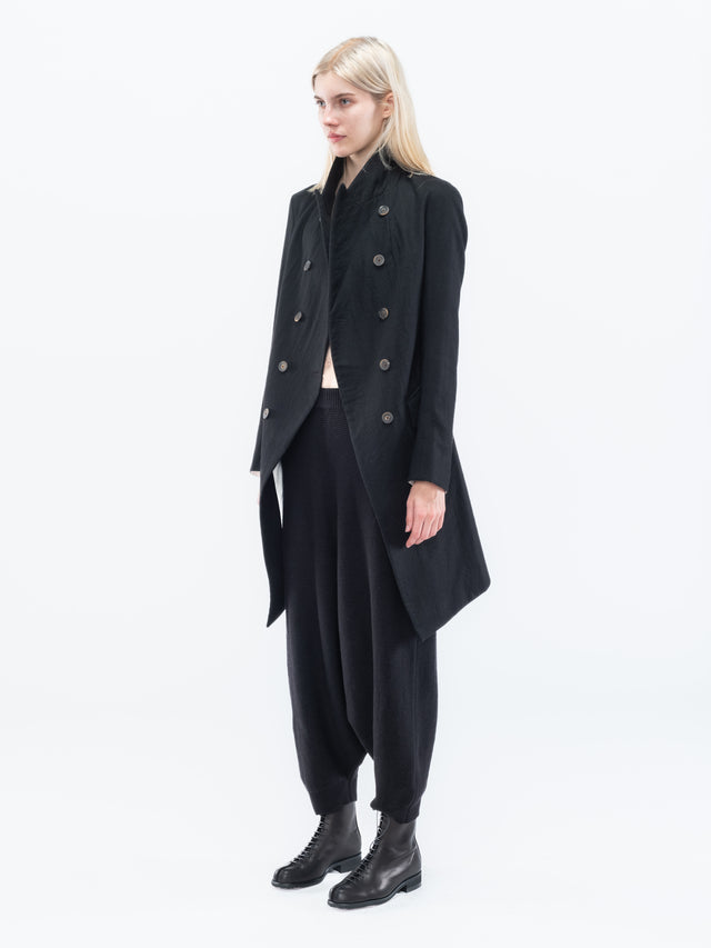 DB CUTAWAY COAT BLK