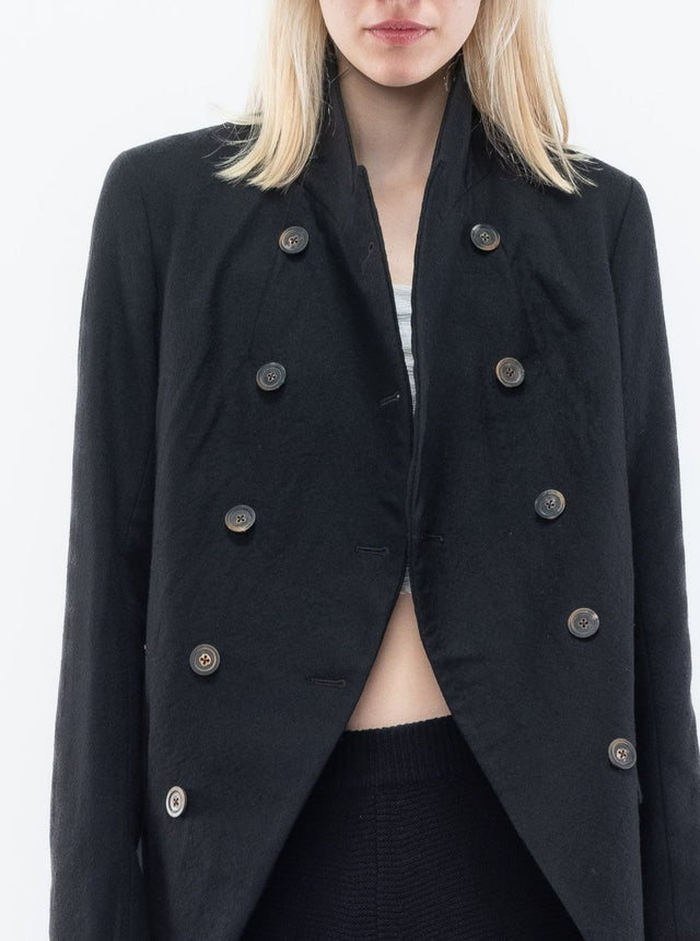 DB CUTAWAY COAT BLK