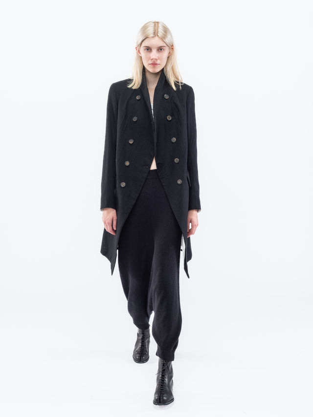 DB CUTAWAY COAT BLK