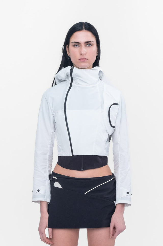 CROPPED SHELL JACKET WHITE