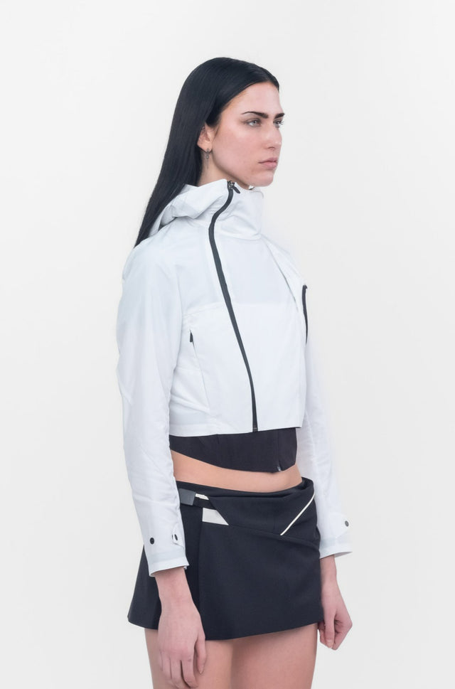 CROPPED SHELL JACKET WHITE