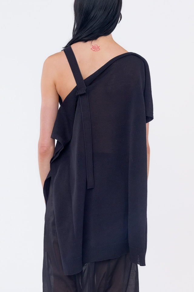 Buttoned Drape Knit