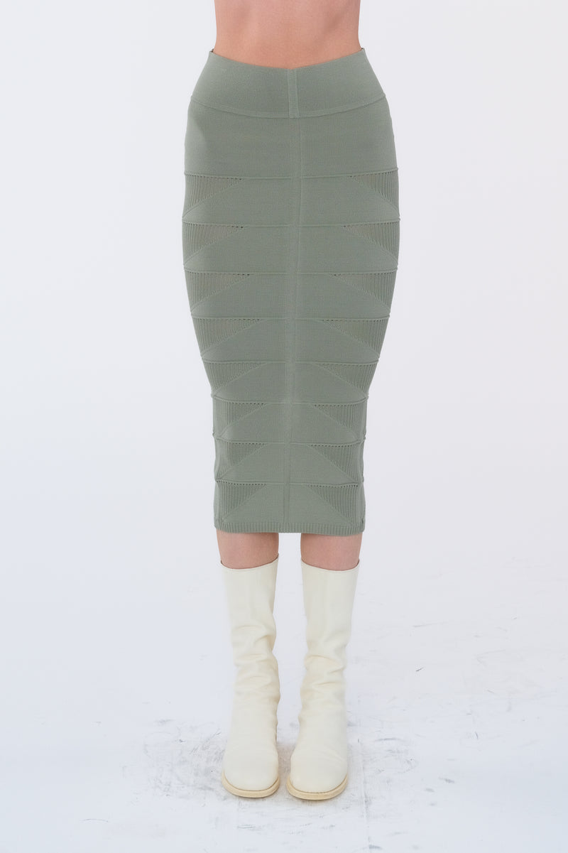 Celadon Calf Skirt Motivo