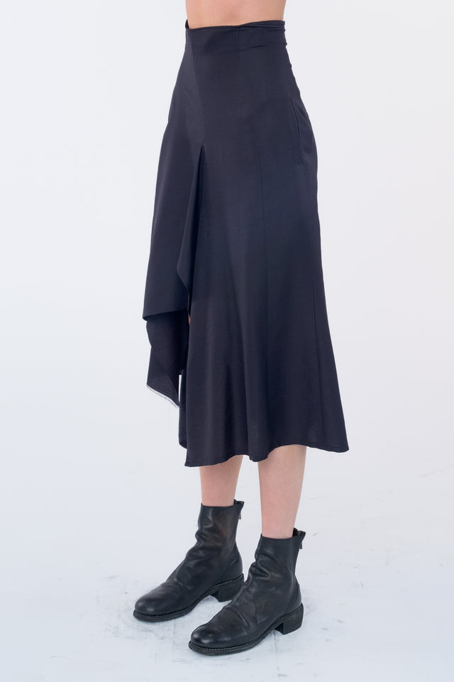Draped High Waist Skirt