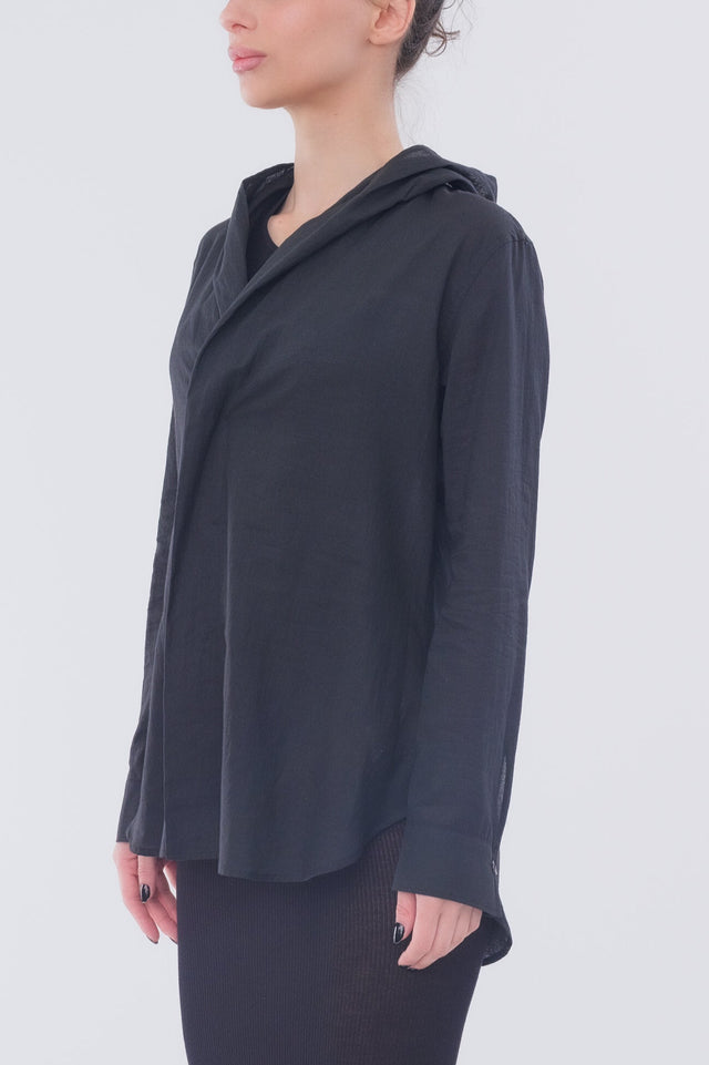 Draped Hood Shirt