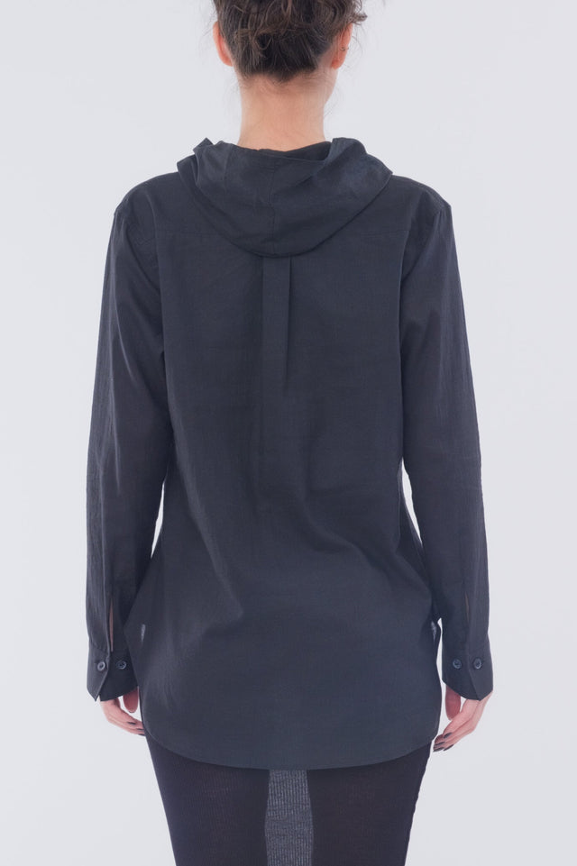 Draped Hood Shirt