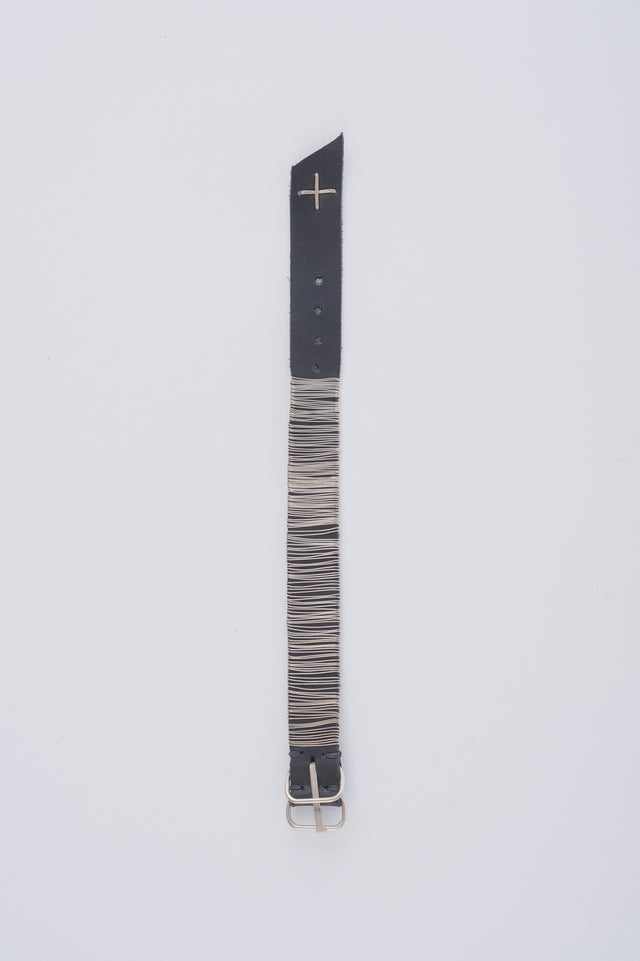 Thick Silver Wrapped Wristband