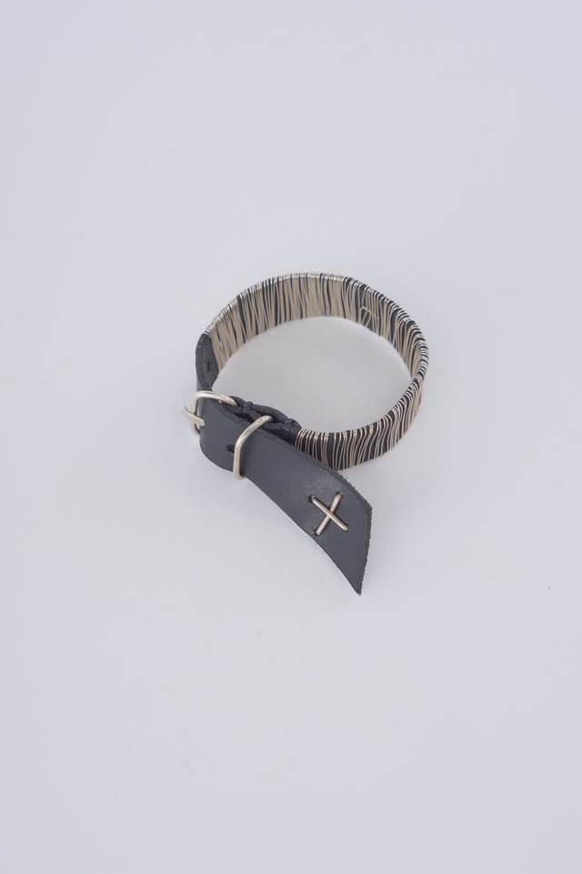 Thick Silver Wrapped Wristband