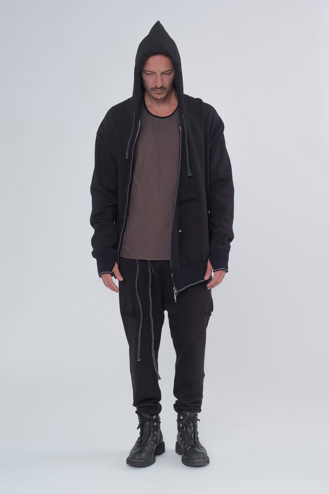 "Displacement" Sweat Hooded Parka