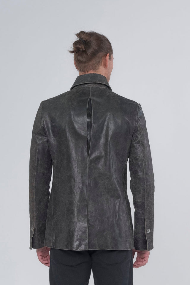 Leather Pea Coat