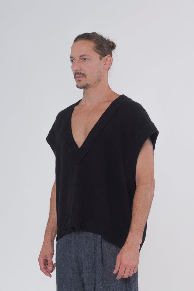Sleeveless V-Neck Sweater