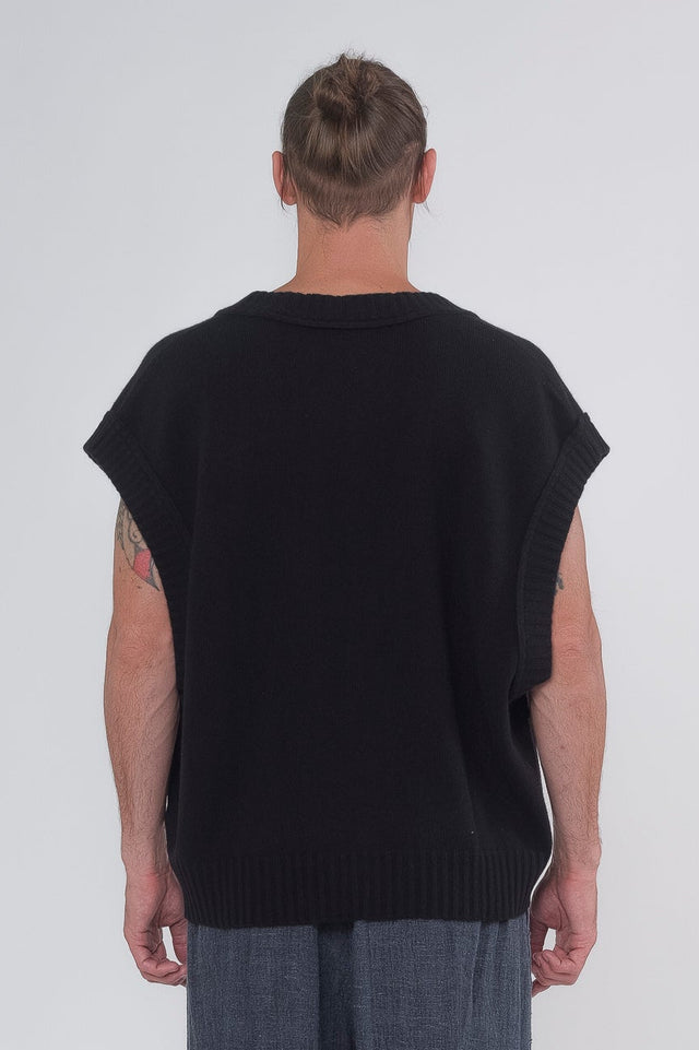 Sleeveless V-Neck Sweater