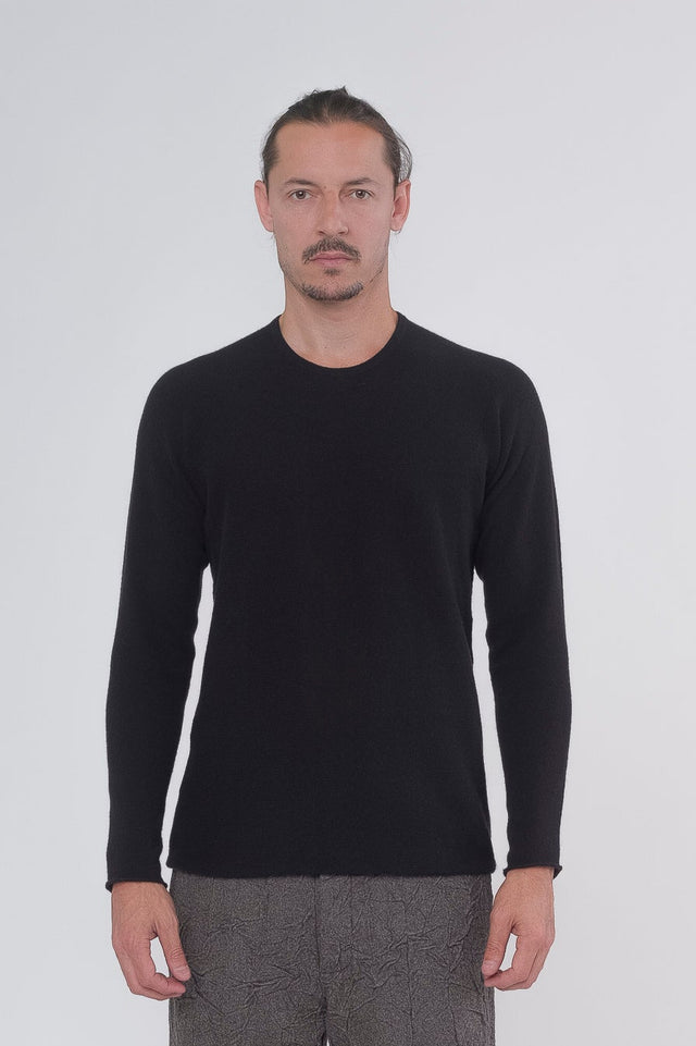 Black Arched Shoulder Sweater