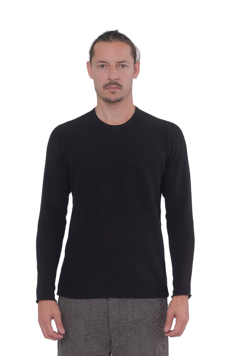 Black Arched Shoulder Sweater