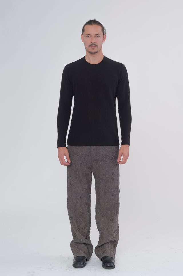 Wrinkled Wool Trouser