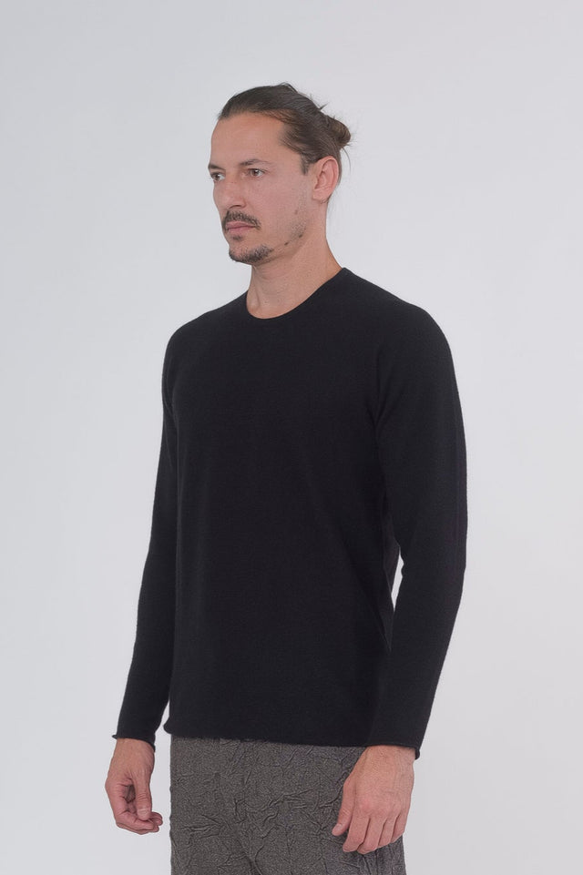 Black Arched Shoulder Sweater