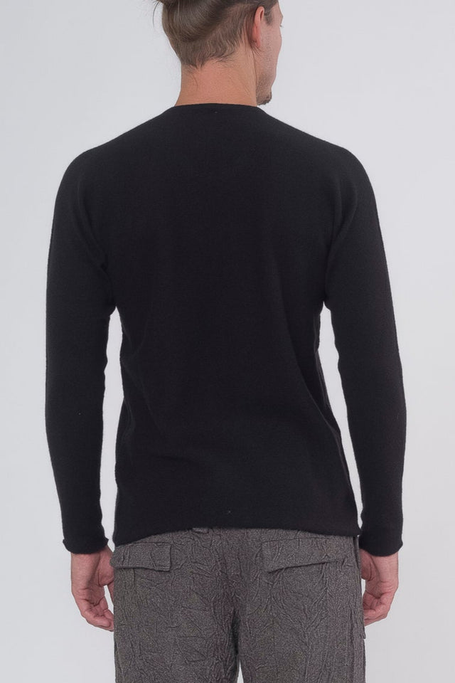 Black Arched Shoulder Sweater