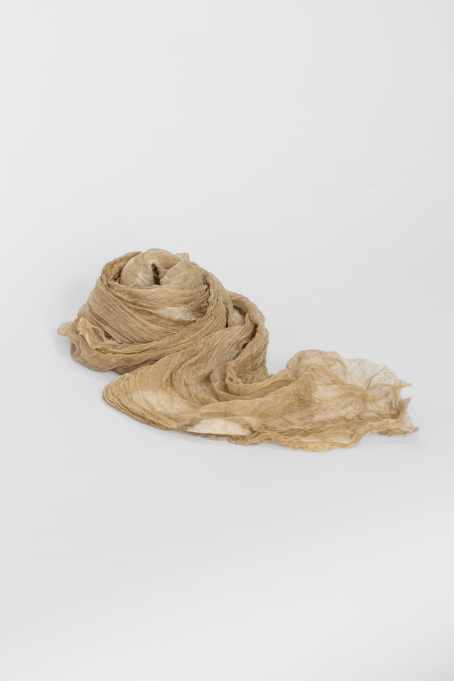 WRINKLED SCARF TAN